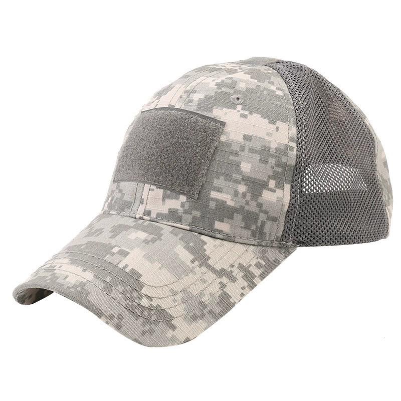 Tactical Mesh Camouflage Baseball Cap with Velcro and Sun Protection
