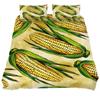 3D Corn Bedding Set 3pcs for Kids Boys Girls Watercolor Corn Pattern Printed Comforter Cover Botanical Polyester Duvet Cover Set