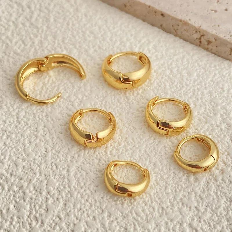 3 Pairs Small Gold Hoop Earrings Set for Women,  Plated Huggie Hoop Earrings for Multiple Piercing Dainty Hoop Earrings