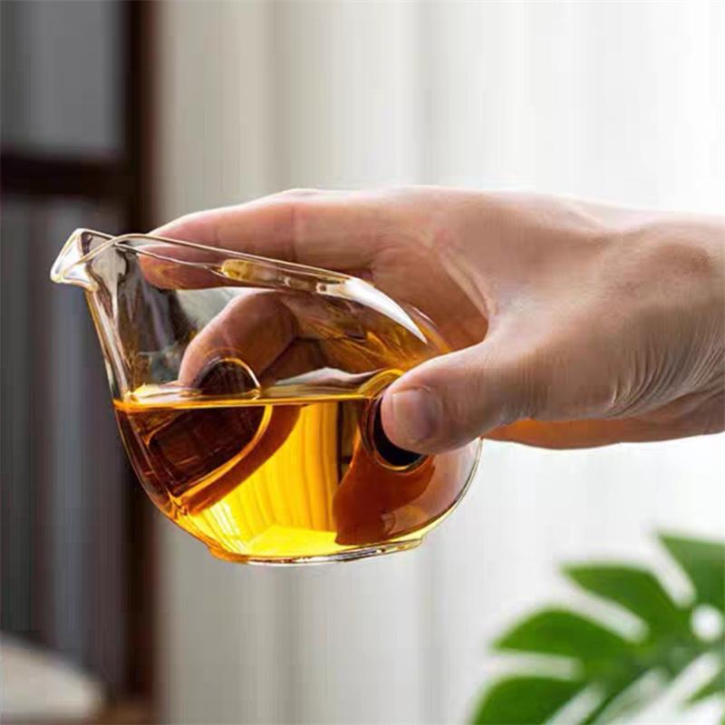 Japanese Anti scalding Heat Resistant Glass Fair Cup Tea Dispenser Handmade Chahai Gongdaobei Kungfu Tea Set Accessories