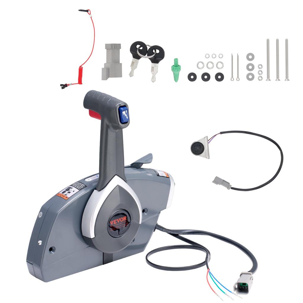 VEVOR Boat Throttle Control, 5006180 Side-Mounted Outboard Remote Control Box for Evinrude Johnson