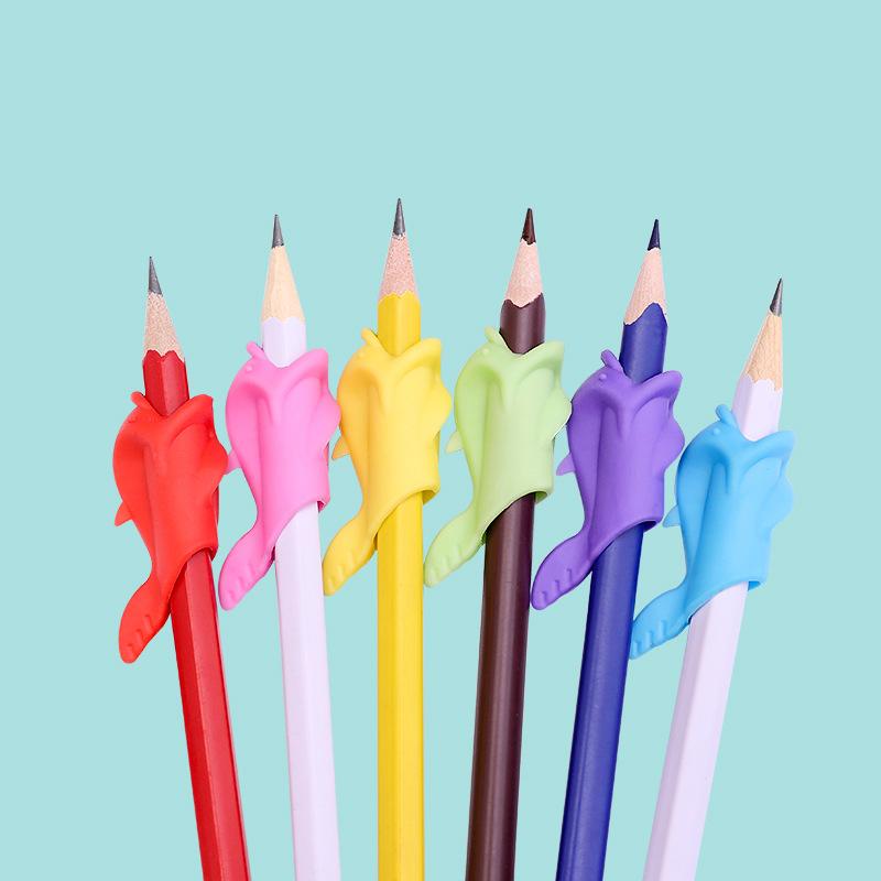 10 Pcs 2pcs Kids Pen Holder Silicone Baby Learning Writing Tool Correction Device Fish Pencil Grasp Writing Aid Grip Stationery