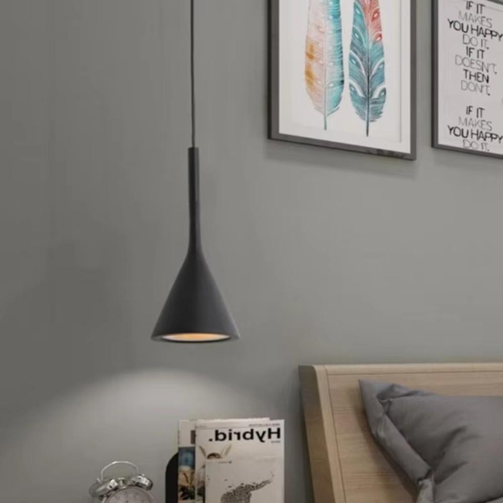 Ceiling Mounted Hanging Lamps Black White Lampshade Fixtures Home Interior