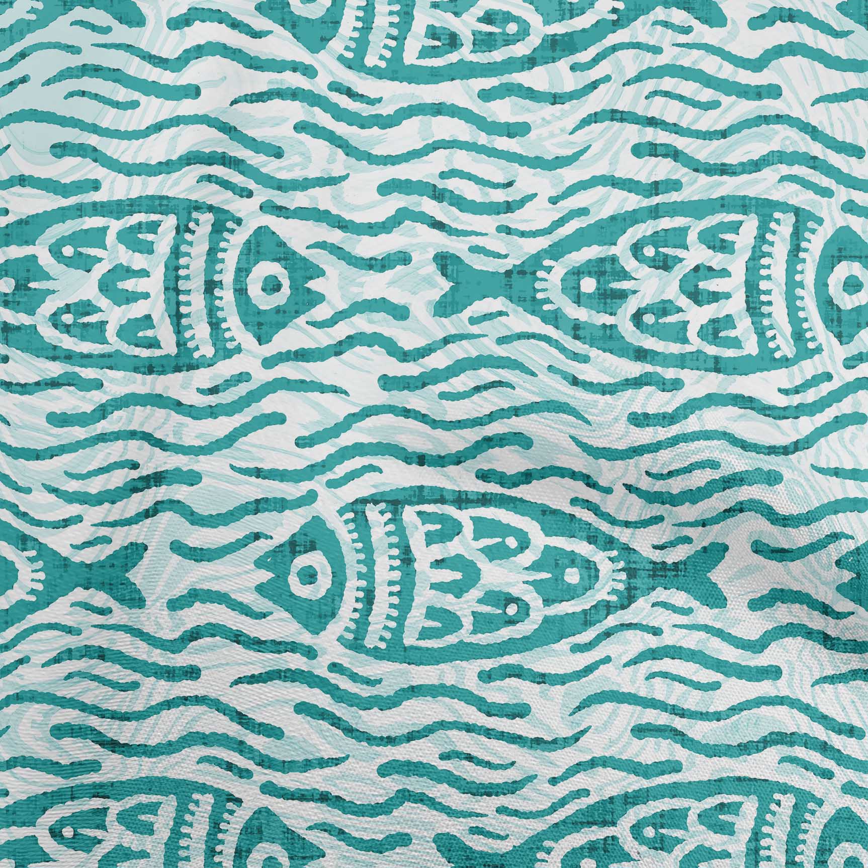 

oneOone Cotton Flex Темно-гірчична тканина Азіатський блок Fish Craft Projects Decor Fabric Printed By The Yard 40 дюймів 42 Inch Wide - Viscose Chiffon чирок зелений колір