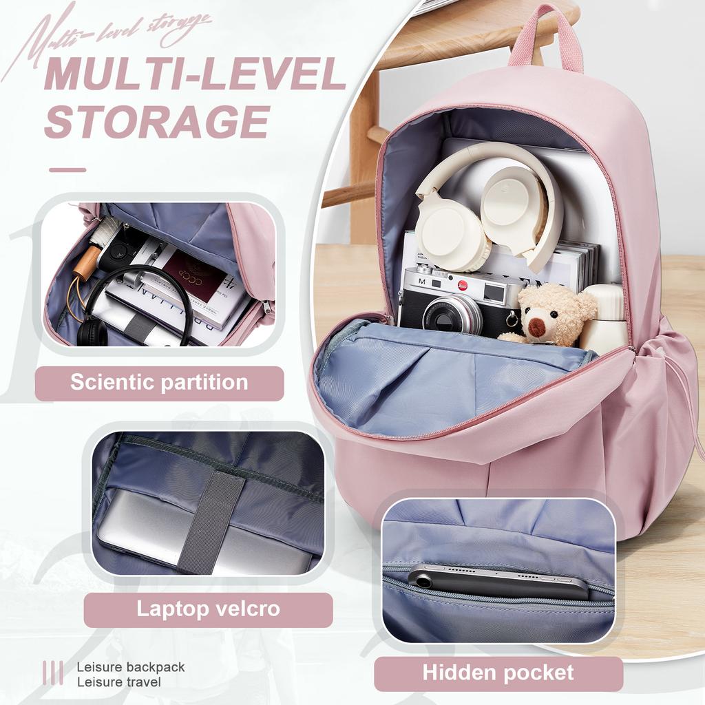 Damen Laptop Rucksack, Schulrucksäcke für Teenager-Mädchen, Wasserdichter Herren Reise Rucksack Klassische Freizeit Universitäts Schultasche