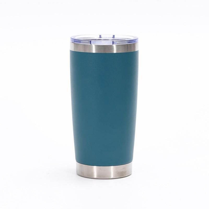 20oz Double Wall Vacuum Insulated Stainless Steel Travel Mug Car Office Home - Lightweight Portable Cup With Press Lid