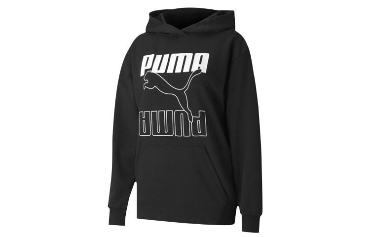 PUMA Sweatshirts Women s Black Hooded Moderate Regular 586521-01 S