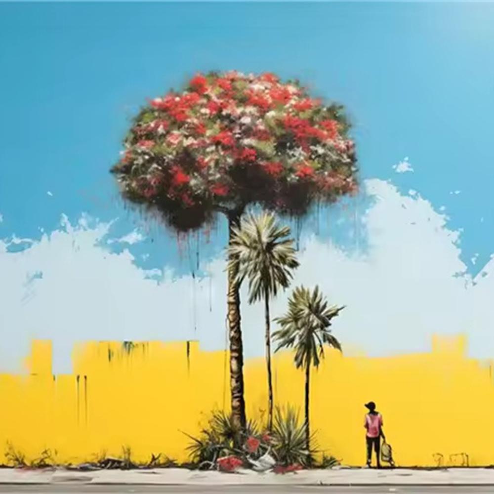 Pittura Diamante Fai da Te 5D Punto Croce Ricamo Arte Classica Banksy Ragazza con Orecchino di Perla Trapano Rotondo Completo Decorazione Casa Arte da Parete Regalo