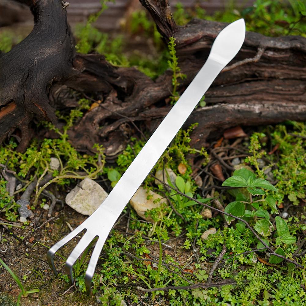 1 szt. Domowy grabie do bonsai ze stali nierdzewnej do spulchniania gleby, dociskania gleby i przesadzania, artykuły ogrodnicze