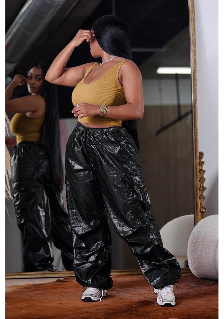 European & American Women's Fashion Casual Long Pants with Solid Color & 3D Pockets