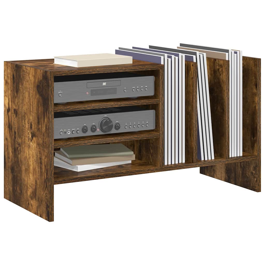 Vinyl Record Cabinet Smoked Oak 78.5 x 35 x 45 cm