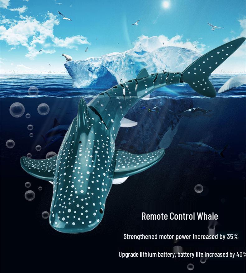 2.4G Remote Control Electric Shark Toy - Wireless Charging Water Toy for Kids