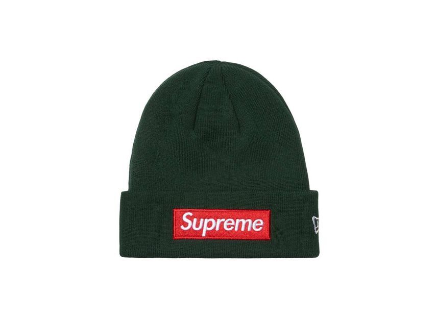 Supreme New Era Box Logo Beanie Dark Pine One-Size