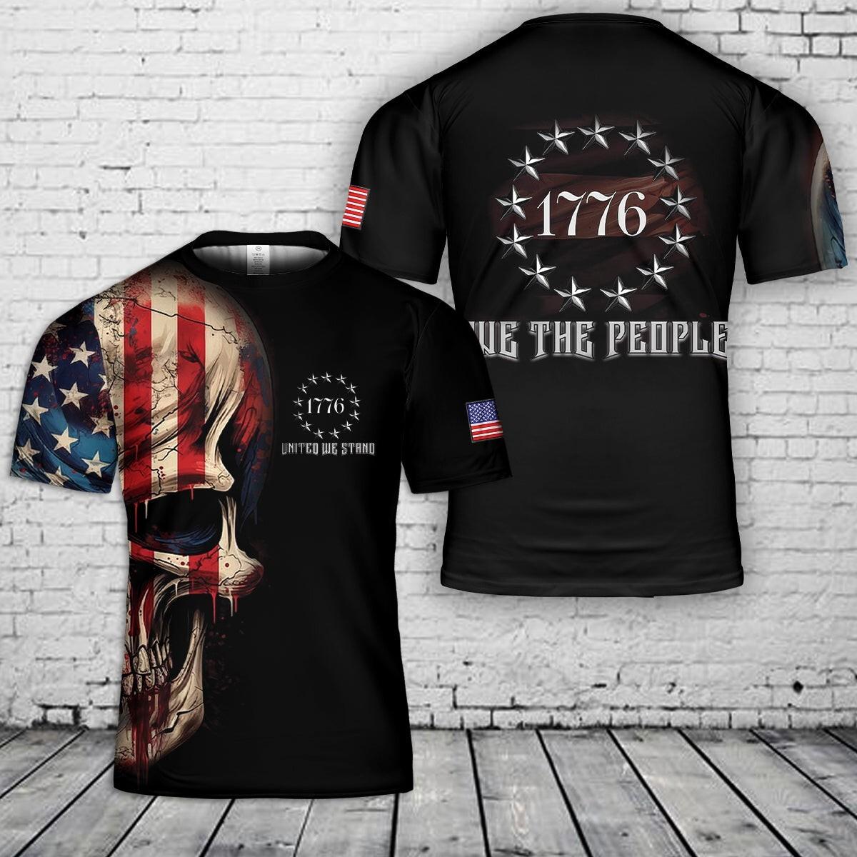 We The People Skull 3D T-Shirt XXXL