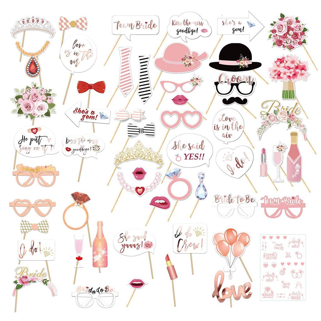Bride To Be: Rose Gold Bachelorette Party Photo Props