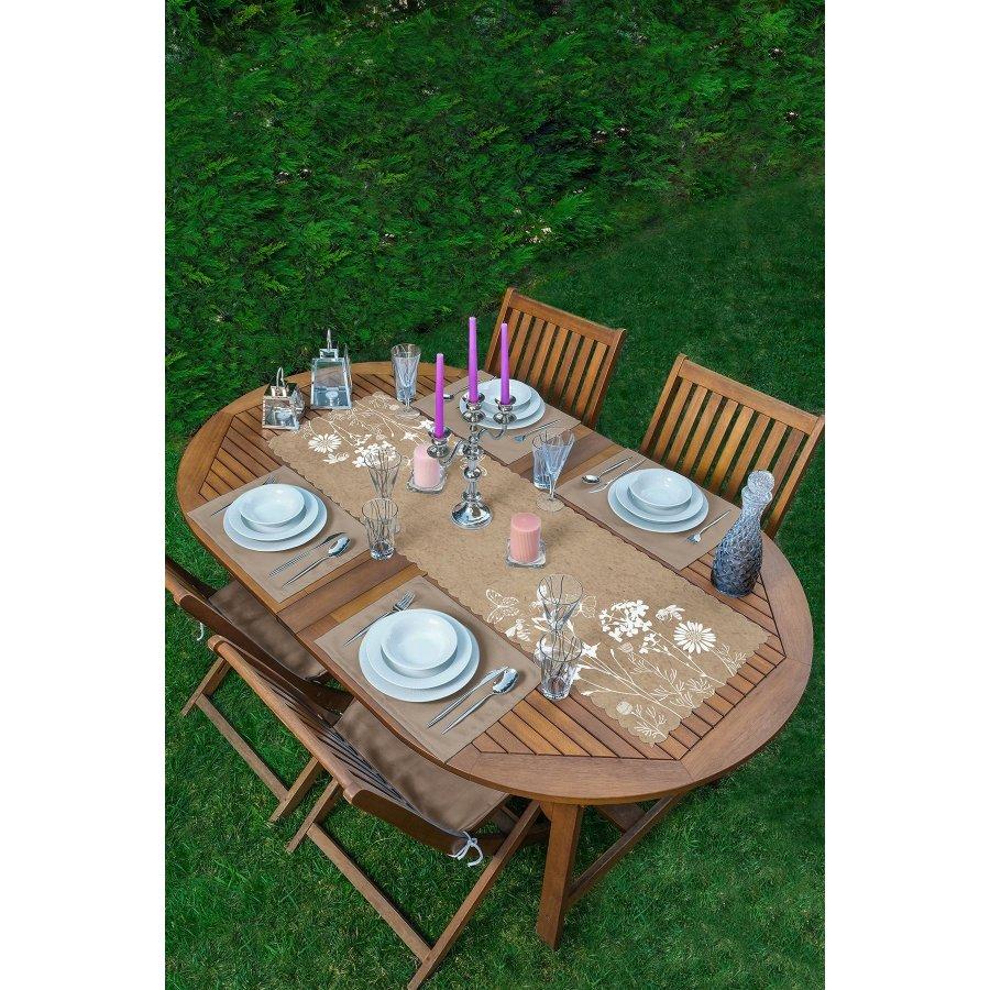 Runner and Placemat Set 5 Pieces / Placemat Table Mat Dining Table Mat Coaster