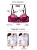Red Lace Lingerie Set, Ultra-Thin Push-Up Bra, Flattering for Larger Busts, Pure Desire