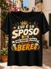 Italian Lui E Lo Sposocrown Bow Tie Two Beer And Comic Wedding Drinking Quote Unisex All  Unisex All Tshirt