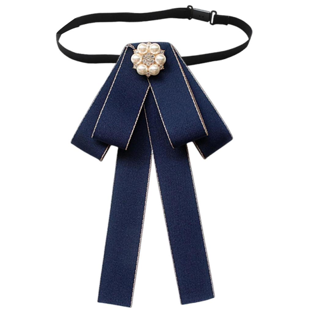 Bow Tie for Women Accessory Shirt Suit Adjustable Elastic Band Classic Polyester Easy