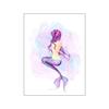 Mermaid Poster Cartoon Starfish Wall Art Hippocampus Nordic Poster and Print White Purple Canvas Painting Picture Home Decor No Frame