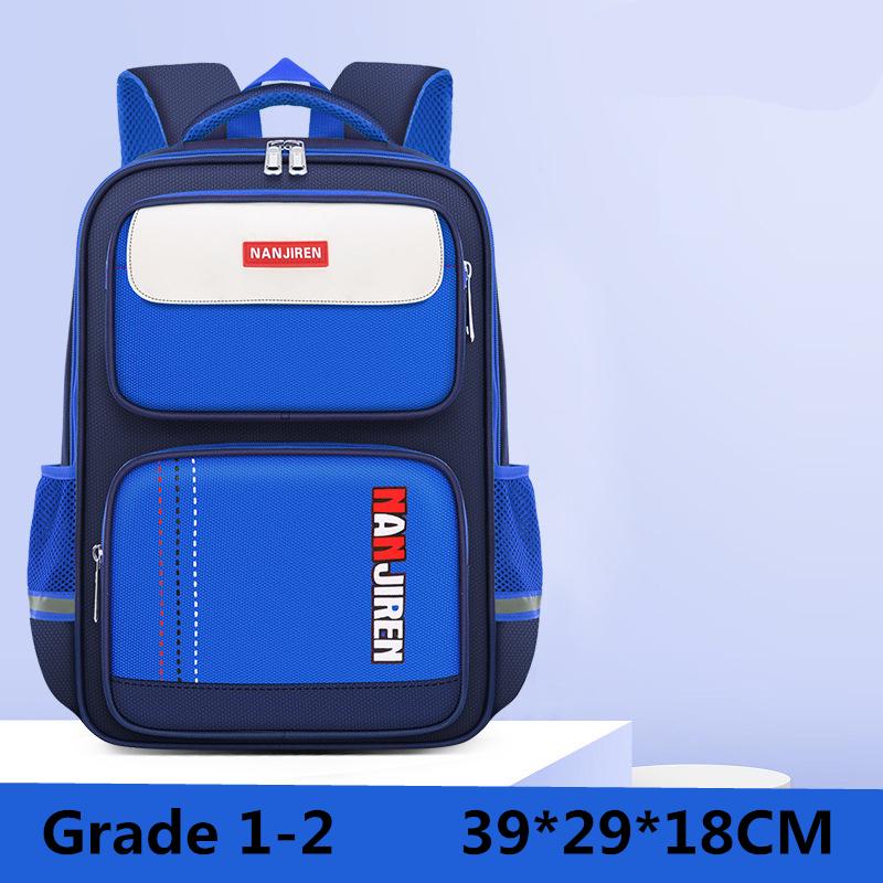 

Новый студенческий детский школьный рюкзак в британском стиле с защитой от нагрузки, легкий водонепроницаемый школьный рюкзак большой емкости 39*29*18CM