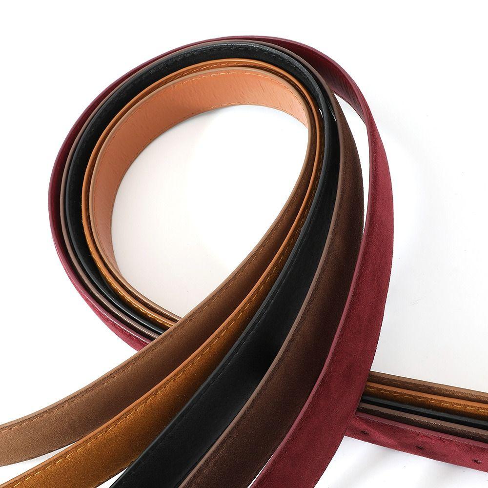 Square Buckle Suede Belt Maillard Trouser Decoration Elegant Pu Waistbands Female/Girls