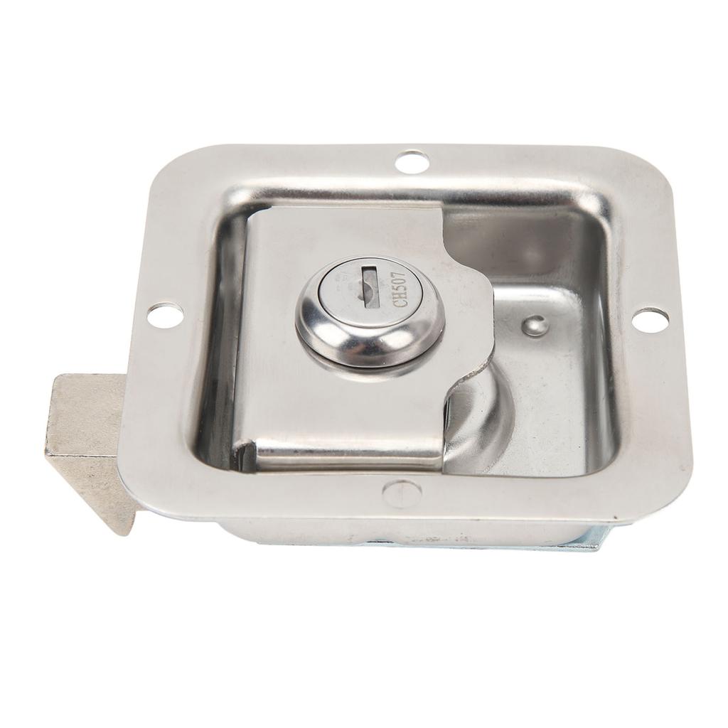 Tool Box Handle Latch with 2 Keys 304 Stainless Steel Mirror Polishing Flush Mounted for RVs Trucks Campers