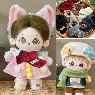 Fashion Doll Christmas Scarf DIY Little Bear Scarves Doll Clothes  for 20cm Cotton Dolls