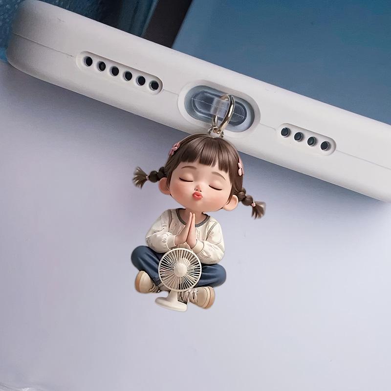 Cute Animals Decorative Hanging Accessories Universal Dust Plug Phone Dust Plug for iPhone for Samsung Type-C Interface2