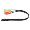 S Video 4 Pin Male To 3RCA Female Cable Double Shielding Red Yellow White Video Adapter Cable 1.0ft