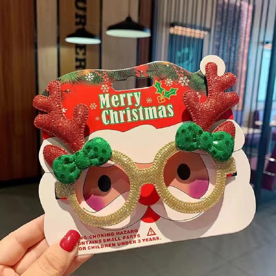 Christmas Glasses Claus Xmas Tree Elk Christmas Decoration Prop Party Costume Gift Accessory Party Favor Christmas Supplies
