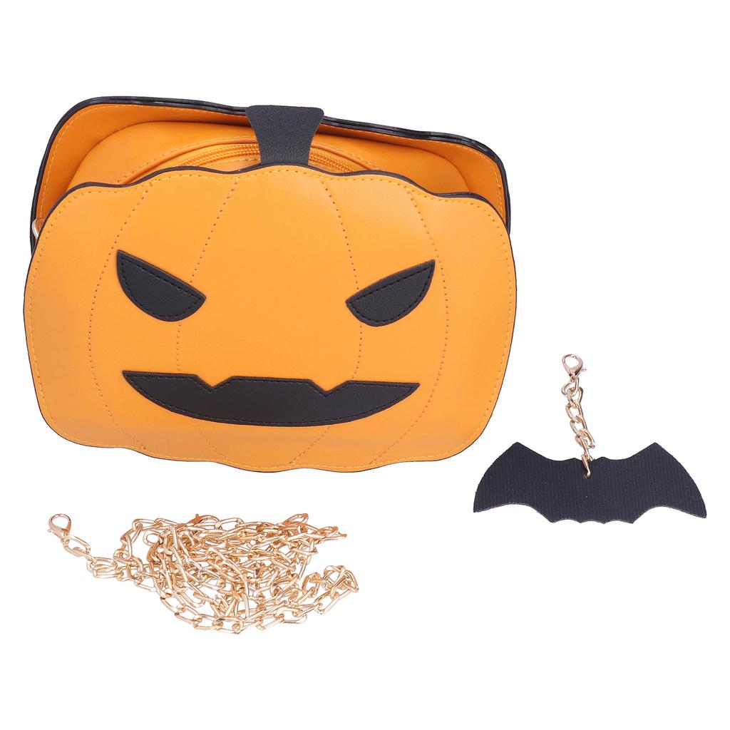 Kürbisförmige Tragetasche Große Kapazität Halloween Süßigkeitentasche Schultertasche für Halloween FestivalBraun