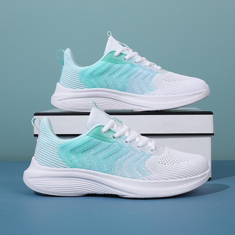 Sneakers women's 2025 spring and summer new breathable fly-woven mesh casual running shoes women's non-slip and wear-resistant walking shoes