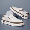 Fashion Casual Leather Shoes for Men Slip-on Office Formal Flats Leisure Walk Man Driving Shoes Non-Slip Outdoor Walking Shoes Moccasins
