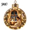 Illuminated Faith Based Decor Christian Scripture Keepsake, Light Up Religious Hanging Ornament with Bible Spiritual Encouragement Home Verse,