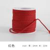 Monochrome Cotton Thread 2Mm Hand-Woven Thread Diy Beaded Rope Solid Color Wenwan Rope Tie Rope Gift Packaging String