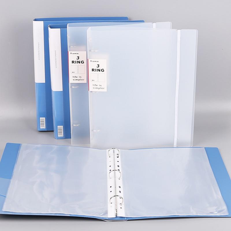 New Office Materials Storage Folder Loose Leaf Transparent Data Book File Organizer