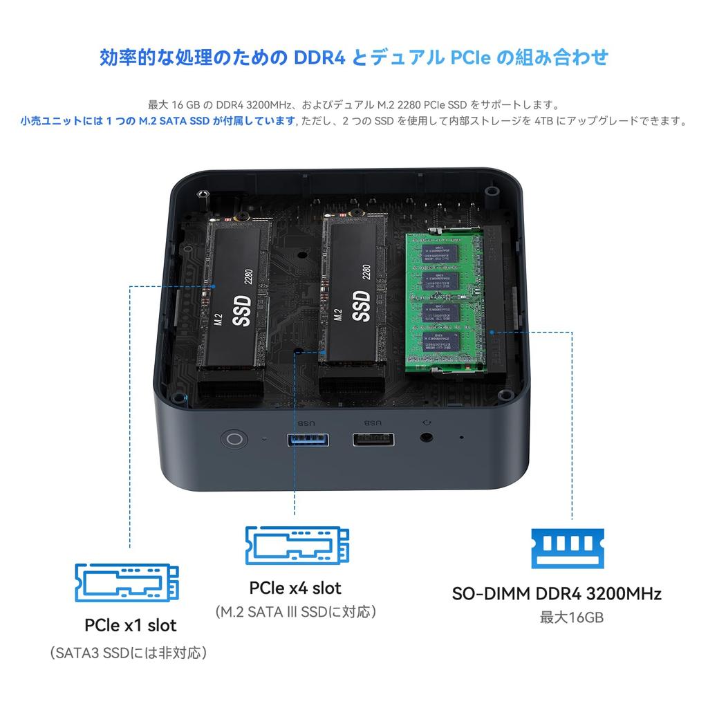 Mini-PC Neueste Twin-Serie bis zu TRIGKEY Key N Mini 16GB 500GB SATA Schnell-WLAN 5 BT USB N150, Intels Lake-N (4C/4T, 3,6 GHz), PC, DDR4, M.2 SSD,