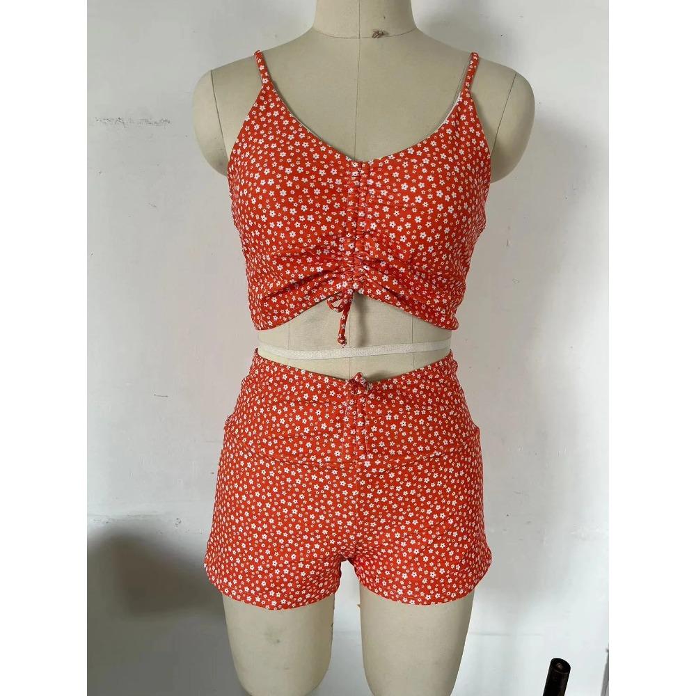 High Waist Bikini Swimsuit Women 2024 Push Up Bikini Floral Swimsuit Print Bikini Boxers Swimwear Swim Trunks Bathing Suit