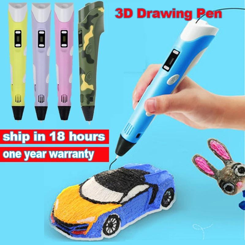 3D Printing Pen 40 Colors DIY 3D Painting Children Toys Fun Camouflage With LCD Screen Compatible PLA Filament Toys Gift