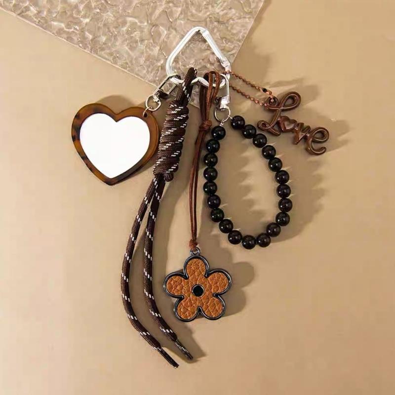 Animal Print Star Bag Accessory Multipurpose Keychain Decoration Made Of Sturdy Rope And Alloy