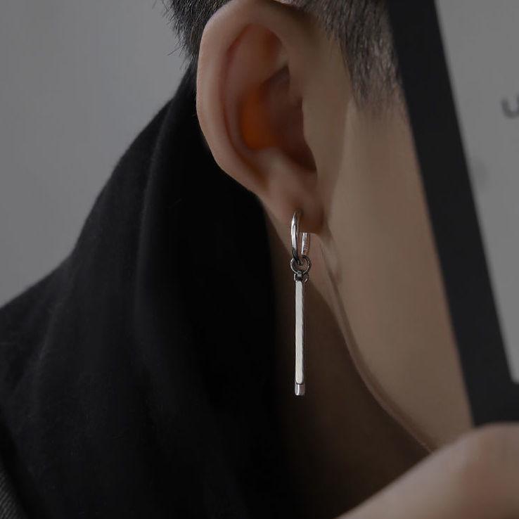 Men's Trendy High-End Simple Design Stud Earrings & Zoro Ear Hoops