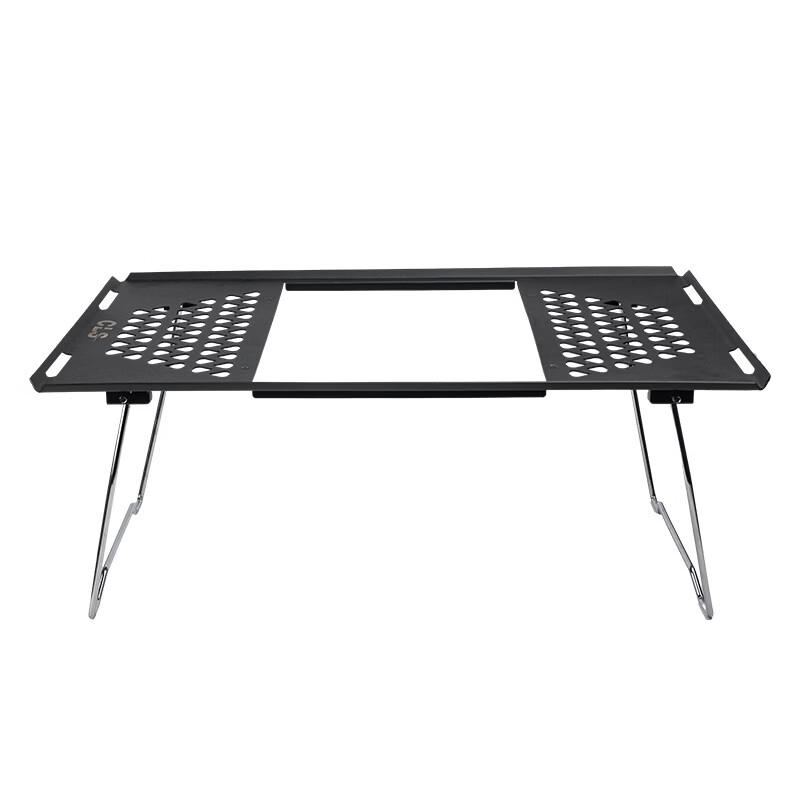 ZISIZ Portable Folding Iron Table with Mesh Shelf
