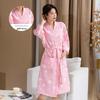 Women's Pure Cotton Double-Layer Gauze Bathrobe - Lightweight, Quick-Drying, Water-Absorbent, Customizable for Spring/Summer Spa and Skincare.