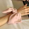 Oar Cameo Satin Ruffle Scrunchie [Pink]