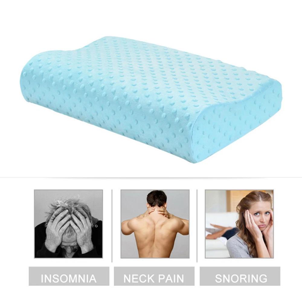 Weicher Kissensitz für die Halswirbelsäulengesundheit Memory-Schaumstoffkissen Orthopädisches Kissen Latex-Nackenkissen Faser-langsamer Rückprall