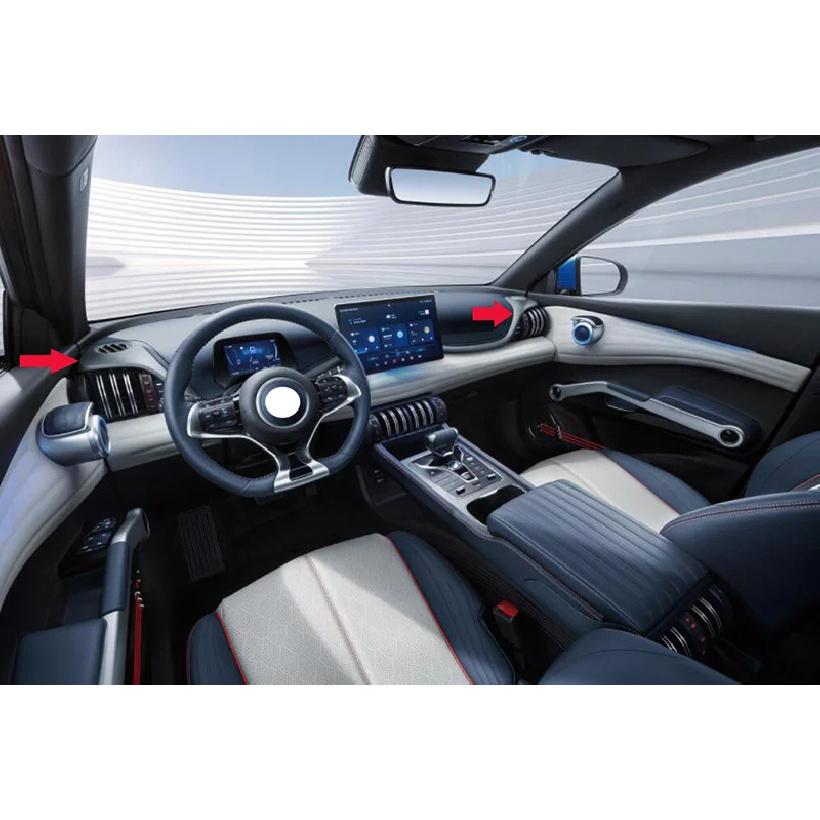 For BYD ATTO 3 Yuan Plus Car Accessories Carbon Fiber Style Center Console Interior trument Panel Around Trim