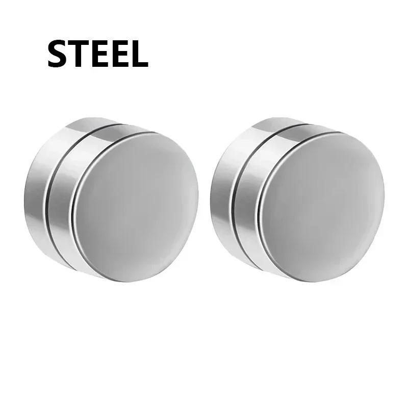 2 Pezzi Clip per Orecchie Magnetiche Orecchini a Bottone Senza Foratura Magnete Forte Finto Piercing Gioielli per Donna Uomo Clip per Orecchie per Bambini Ragazze