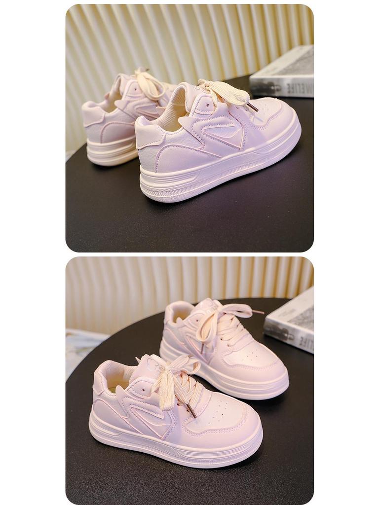Niche 2025 Trendy Women's Thick-Soled White Skate Shoes - Versatile Casual for Spring & Autumn