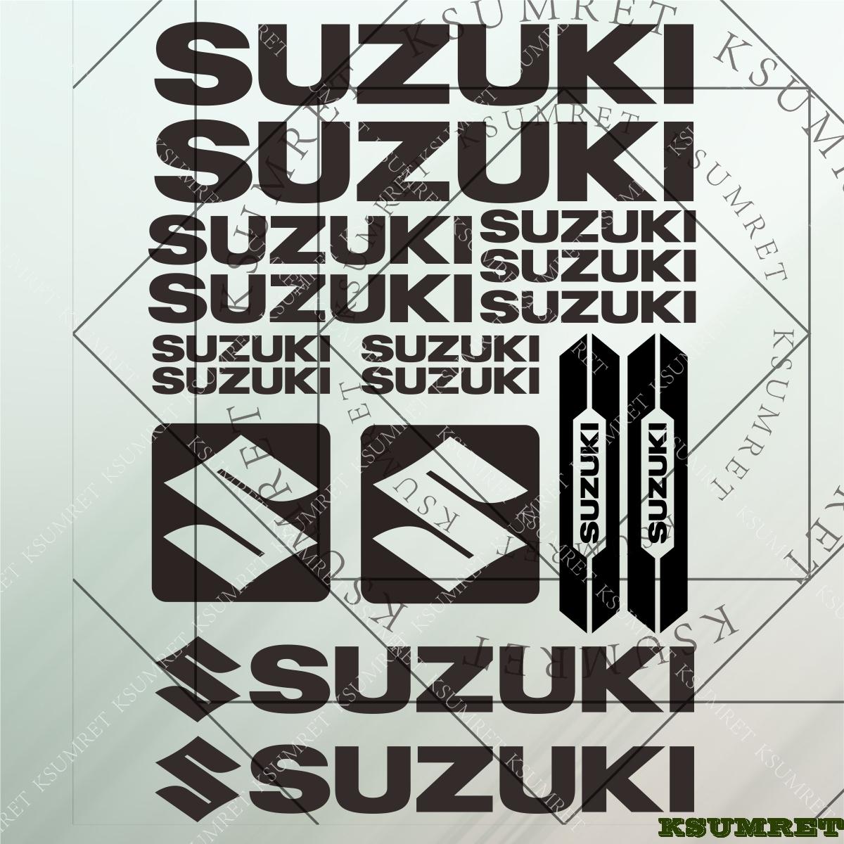 AAGL1 Suzuki Motorcycle Stickers Decal Logo Tank Emblem чёрный